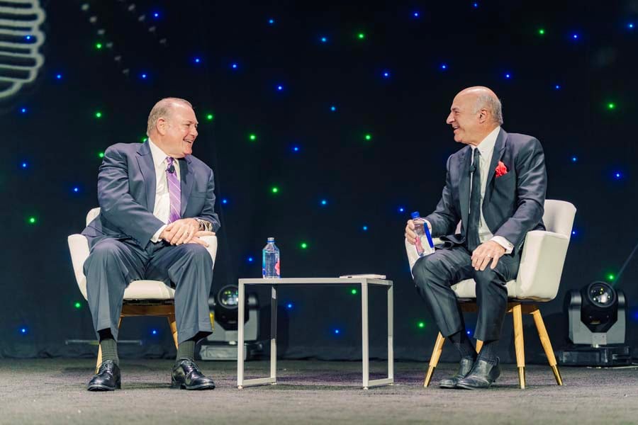 Kevin O'Leary and Tom Derry on Stage at ISM World 2025