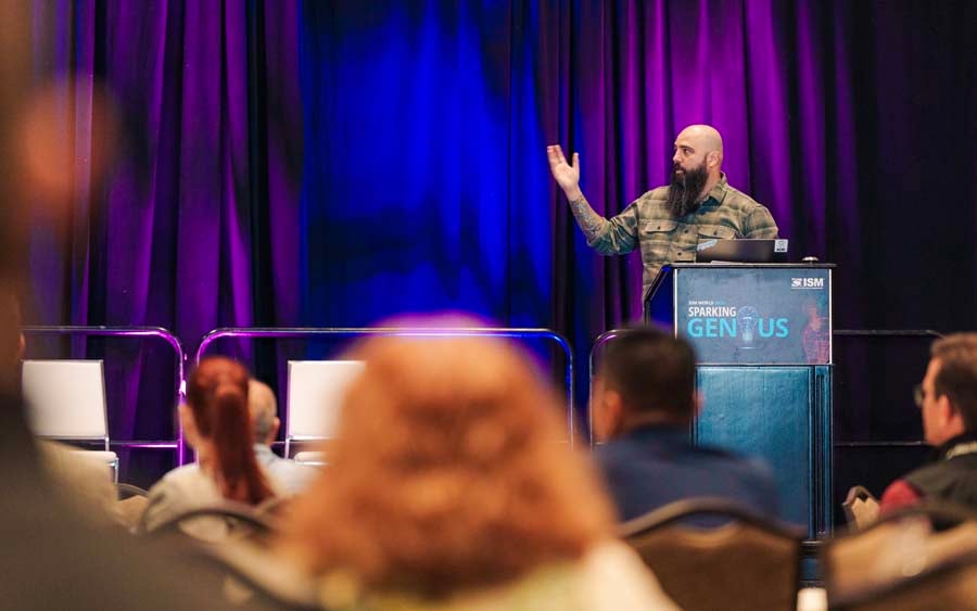 man speaking at ism world 2025