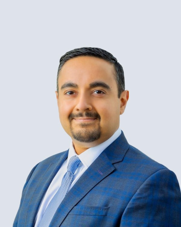man in blue suit
