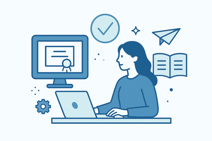 vector icon women learning